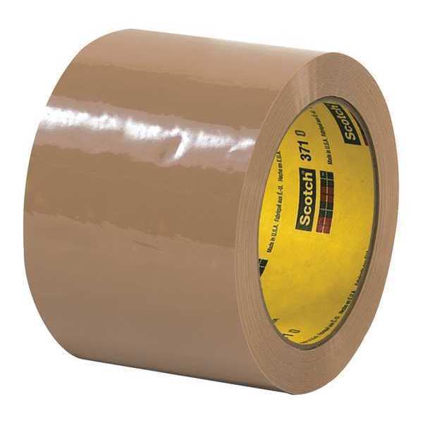 Scotch 3M™ 371 Carton Sealing Tape, 1.9 Mil, 3" x 110 yds., Tan, 24/Case T905371T