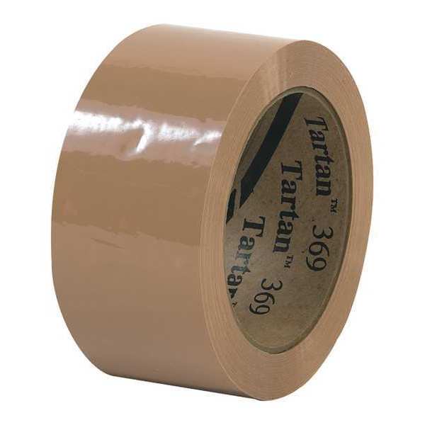 Tartan 3M™ 369 Carton Sealing Tape, 1.6 Mil, 2" x 110 yds., Tan, 36/Case T902369T