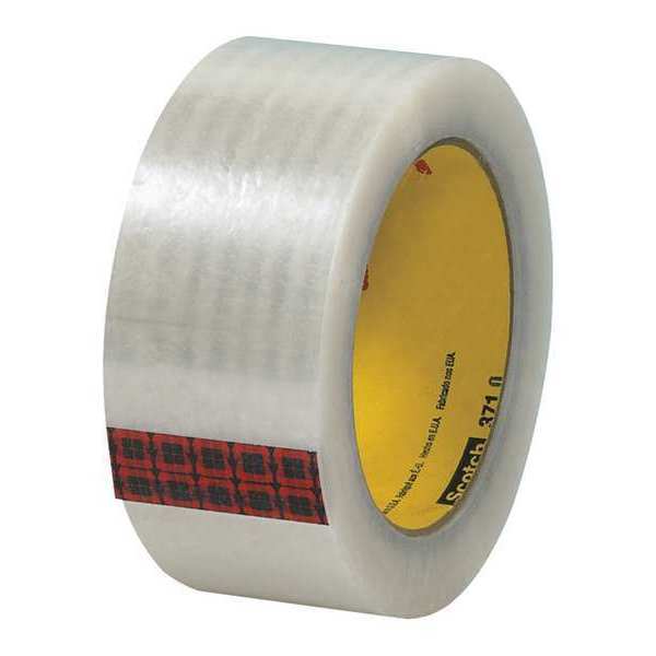 Scotch 3M™ 371 Carton Sealing Tape, 1.9 Mil, 2" x 110 yds., Clear, 6/Case T9023716PK