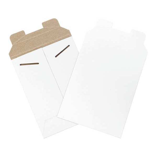 Partners Brand Flat Mailers, 6" x 8", White, 100/Case RM1W