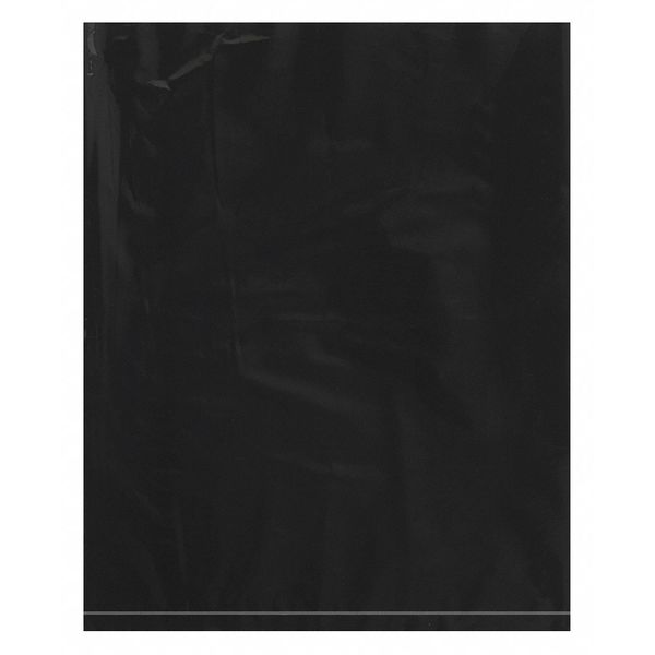 Partners Brand 8" x 10" Flat Poly Bags, 2 mil, Black, PK 1000 PB465BK
