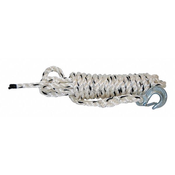 Maasdam 3973 Rope with Hook,1/2 x 20 ft.