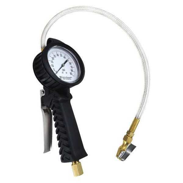 Astro Pneumatic Dial Tire Inflator, w/SS Hose, 0-65 psi. 3082