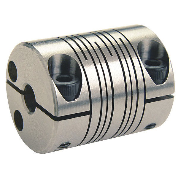 Ruland Motion Control Coupling, 4 Beam, 12x9mm, 303 SS, OD 30.0mm, L 38.0mm MWC30-12-9-SS