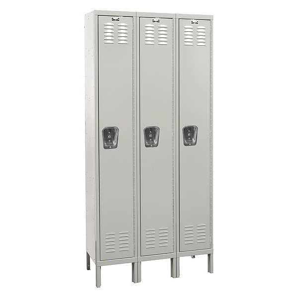 Hallowell Locker, 36"X12"X78", Sgl Tier, Knock-Dwn U3228-1PL