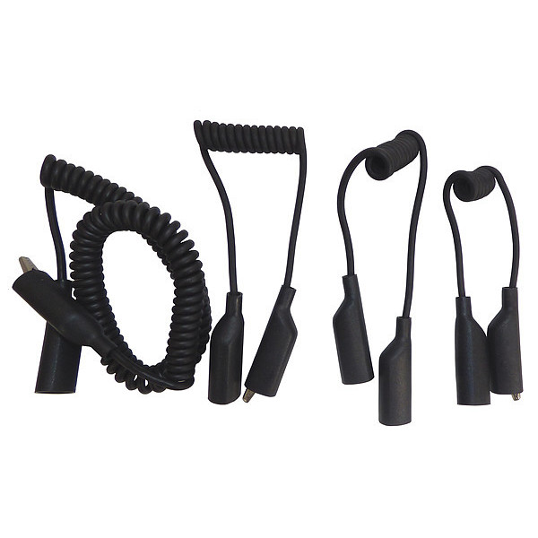Test Products Intl Jumper leads, black coiled TLS2021