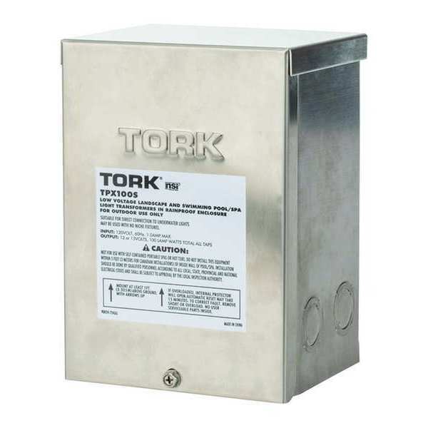 Tork Pool Light Transformer, 12/13V AC, 120V AC TPX100S