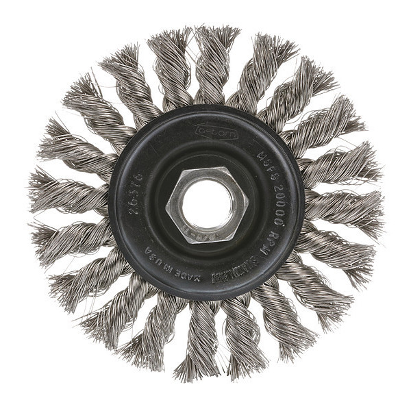 Osborn Knot Wire Wheel Brush, 4", 0002638600 0002638600