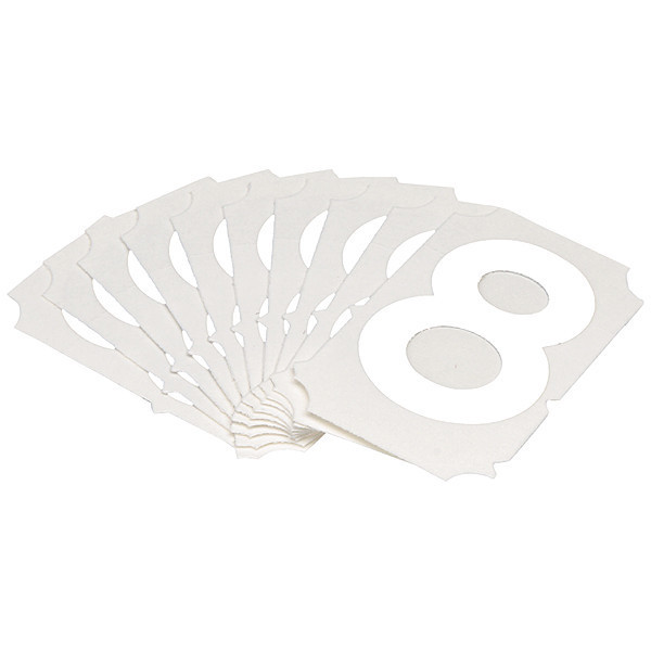 Brady Numbers and Letters Labels, PK 10 5080P-8
