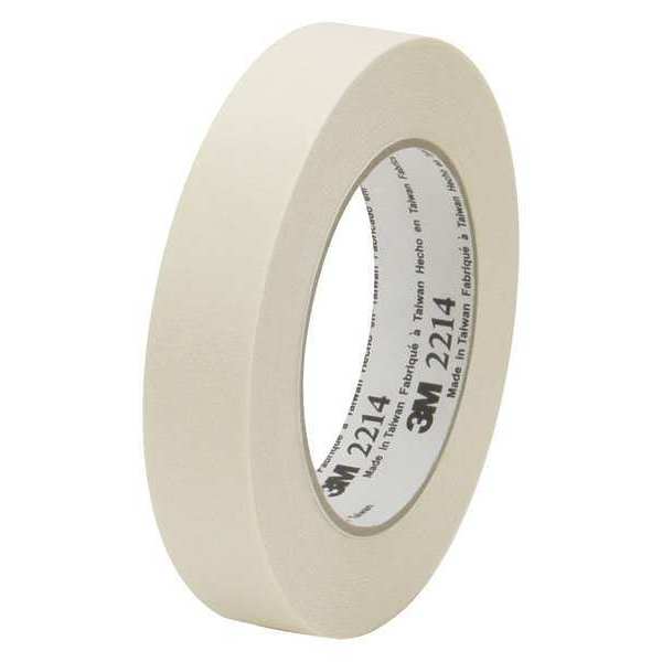 3M 3M™ 2214 Masking Tape, 5.2 Mil, 1" x 60 yds., Natural, 36/Case T9352214