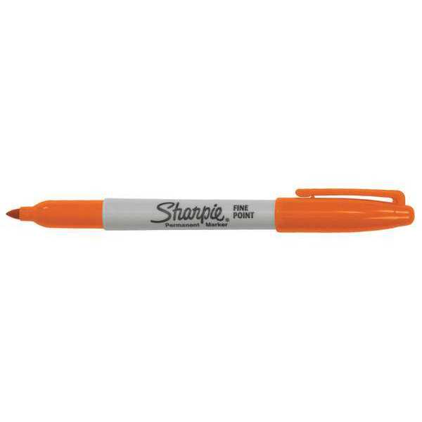 Sharpie Sharpie® Fine Point Permanent Markers, Orange, 12/Case MK301OR