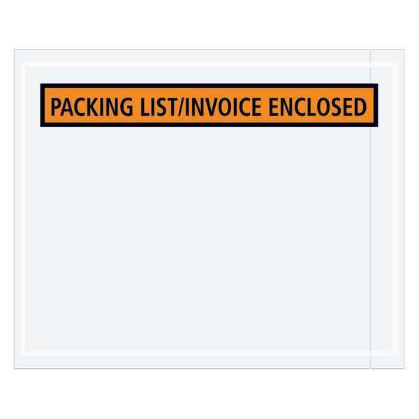 Tape Logic Tape Logic® "Packing List/Invoice Enclosed" Envelopes, 4 1/2" x 5 1/2", Orange, 1000/Case PL462