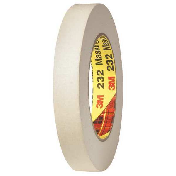 Scotch 3M™ 232 Masking Tape, 6.3 Mil, 3/4" x 60 yds., Tan, 48/Case T934232