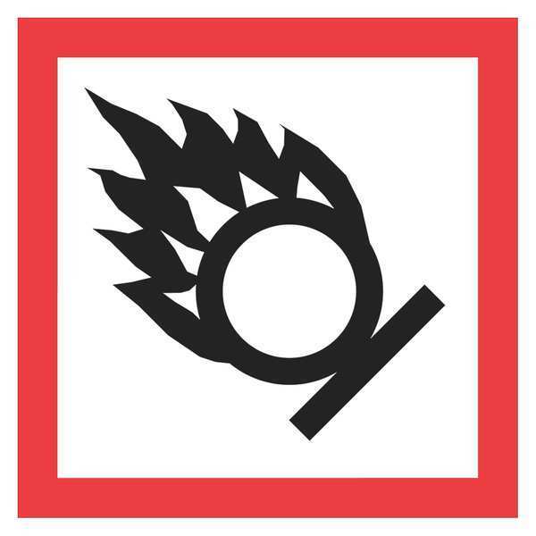 Tape Logic Tape Logic® Pictogram Labels, "Flame Over Circle, 2" x 2", Red/White/Black, 500/Roll DL4246