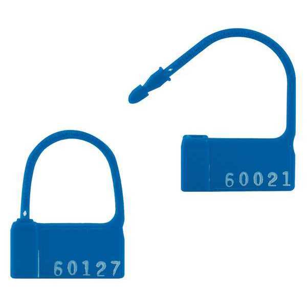 Partners Brand Plastic Padlock Seals, Blue, 1000/Case SE1025BL