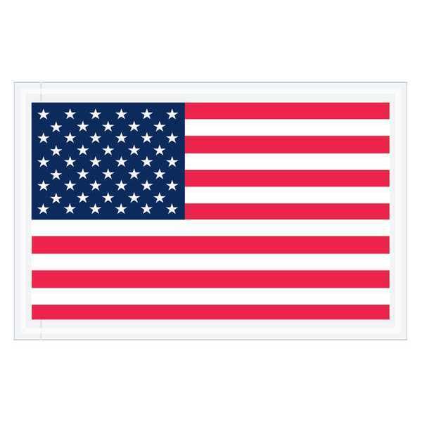 Tape Logic Tape Logic® "Packing List Enclosed" Envelopes, U.S.A. Flag, 5 1/4" x 8", Red/White/Blue, 1000/Case PL424