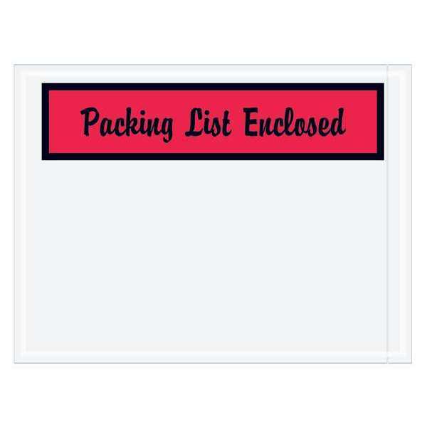 Tape Logic Tape Logic® "Packing List Enclosed" Envelopes, 4 1/2" x 6", Red, 1000/Case PL444