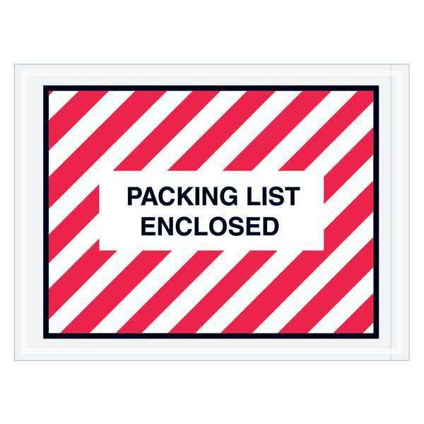 Tape Logic Tape Logic® "Packing List Enclosed" Envelopes, 4 1/2" x 6", Red/White, 1000/Case PL409