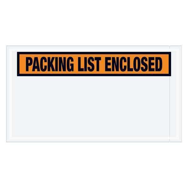 Tape Logic Tape Logic® "Packing List Enclosed" Envelopes, 5 1/2" x 10", Orange, 1000/Case PL24