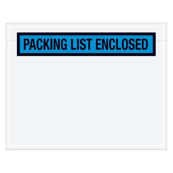 Tape Logic Tape Logic® "Packing List Enclosed" Envelopes, 7" x 5 1/2", Blue, 1000/Case PL458