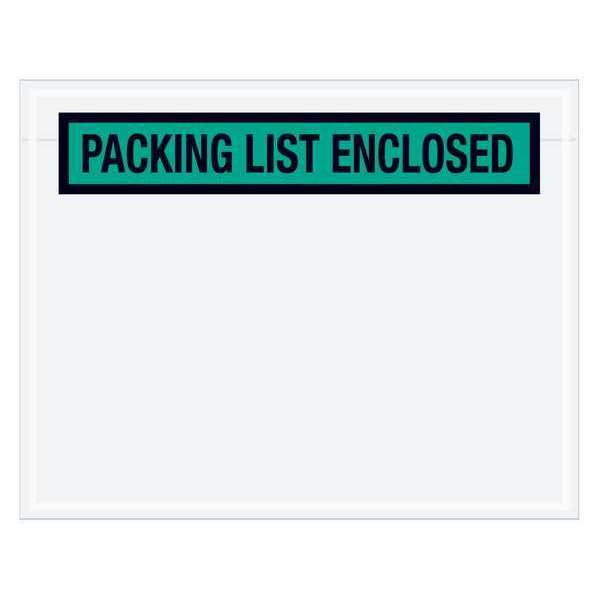 Tape Logic Tape Logic® "Packing List Enclosed" Envelopes, 7" x 5 1/2", Green, 1000/Case PL459