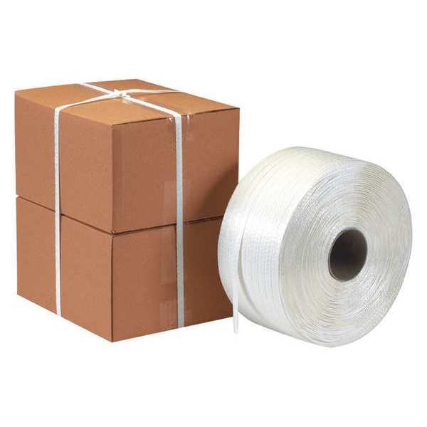 Partners Brand Poly Cord Strapping, 5/8" x 3000', White, 1 Coil PSC588