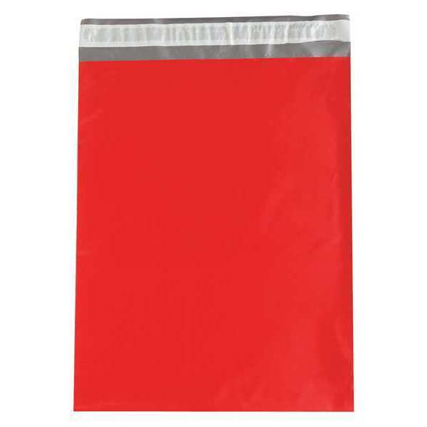 Partners Brand Poly Mailers, 12" x 15 1/2", Red, 100/Case CPM1215R