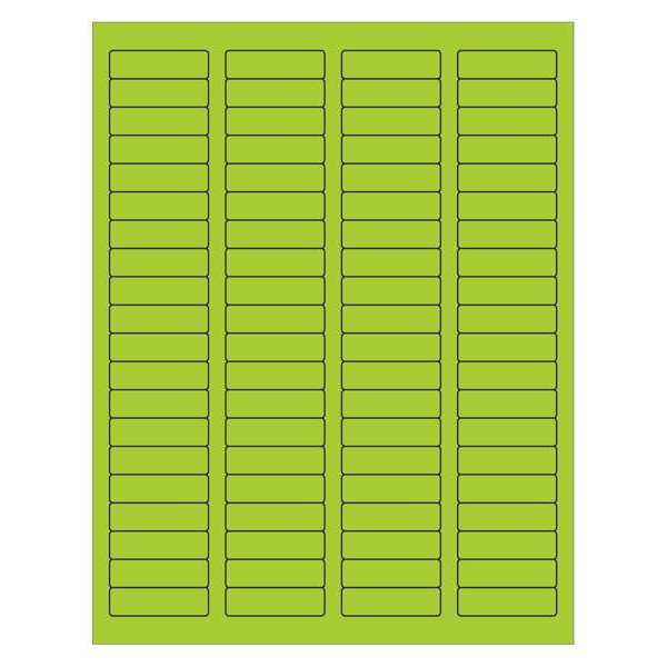 Tape Logic Tape Logic® Rectangle Laser Labels, 1 3/4" x 1/2", Fluorescent Green, 8000/Case LL170GN