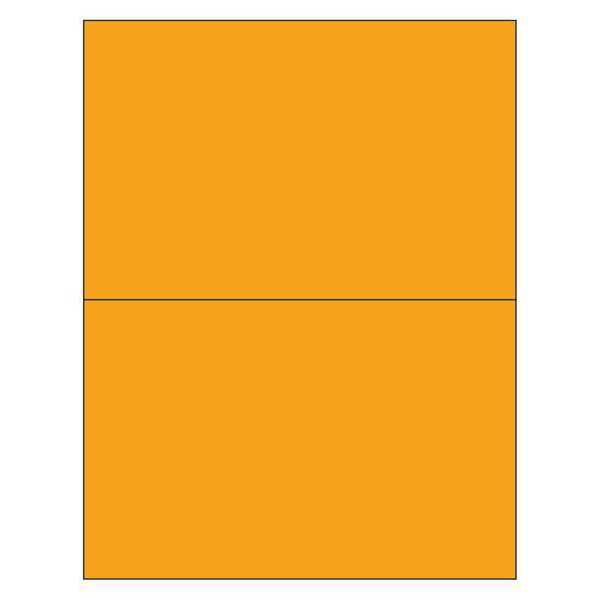 Tape Logic Tape Logic® Rectangle Laser Labels, 8 1/2" x 5 1/2", Fluorescent Orange, 200/Case LL184OR