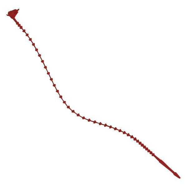 Partners Brand Red Beaded Security Ties, 5", Red, 5000/Case CTBS5B