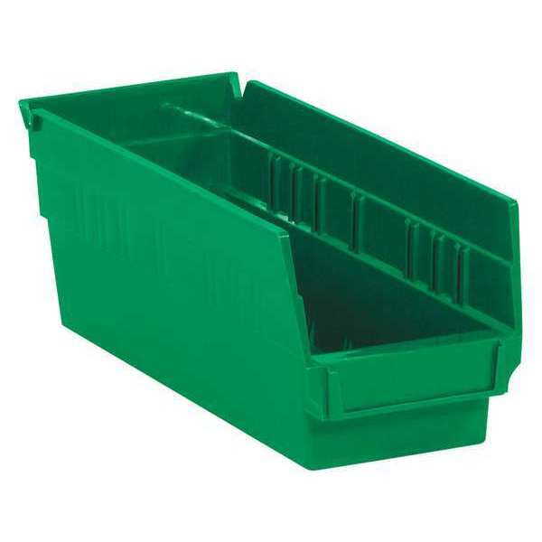 Partners Brand Shelf Storage Bin, Green, 36 PK BINPS102G