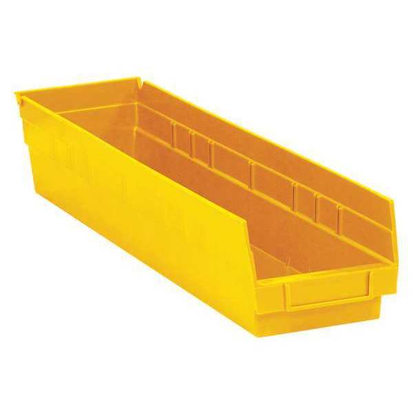 Partners Brand Shelf Storage Bin, Yellow, 16 PK BINPS121Y