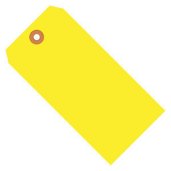 Partners Brand Shipping Tags, 13 Pt., 6 1/4" x 3 1/8", Fluorescent Yellow, 1000/Case G12081A