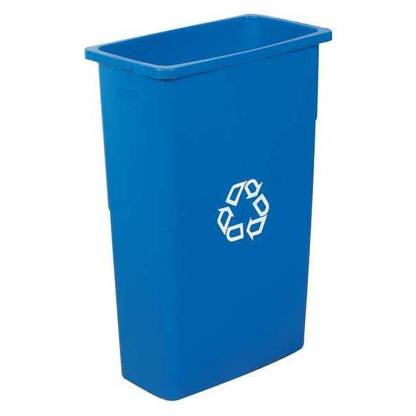 Rubbermaid Commercial 23 gal Recycling Bin, Blue, Plastic RUB138CBLU