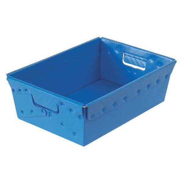 Partners Brand Nesting Space Age Totes, Blue, Plastic, 13 in W, 6 in H, 6 PK BINS181
