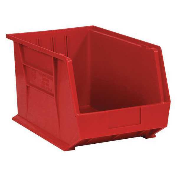 Partners Brand Hang & Stack Storage Bin, Red, 4 PK BINP1611R