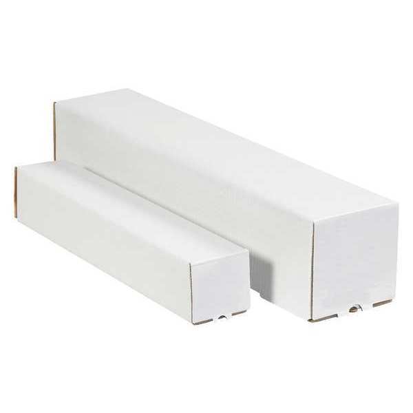 Partners Brand Square Mailing Tubes, 5" x 5" x 43", White, 25/Bundle M5543