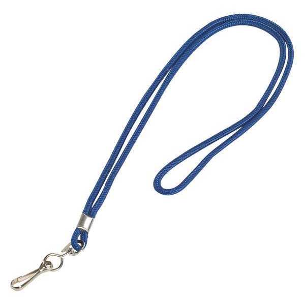 Partners Brand Lanyard, Standard, Hook, 36", Blue, PK24, Blue, 24 PK LY102