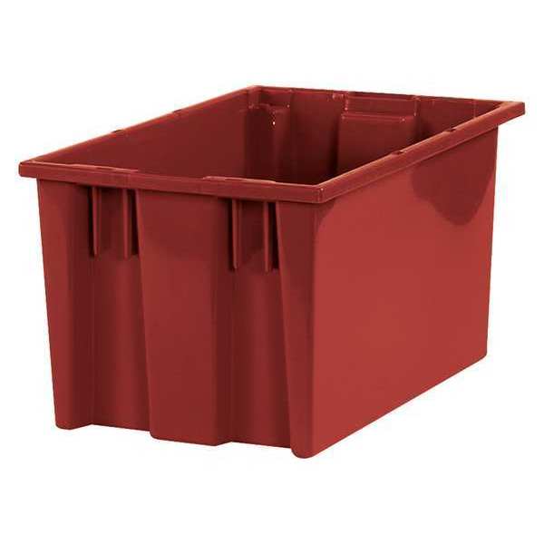 Partners Brand Stack and Nest Container, Red, Plastic, 6 PK BINS111