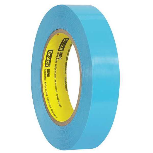 Scotch 3M™ 8898 Tensilized Poly Strapping Tape, 4.6 Mil, 1" x 60 yds., Blue, 12/Case T915889812PK