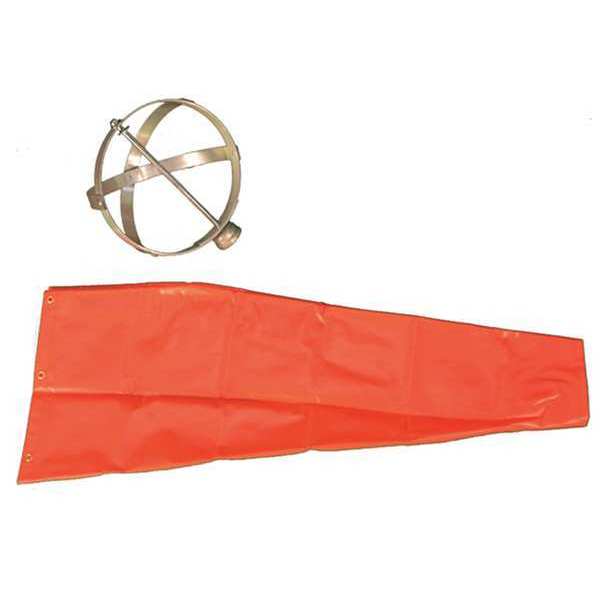 Cortina Safety Products Windsock, w/Hardware, 10", Open, 3ft. 03-WS-3KT