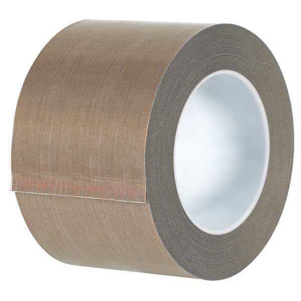 Partners Brand PTFE Glass Cloth Tape, 3 Mil, 3" x 18 yds., Brown, 1/Case T968213