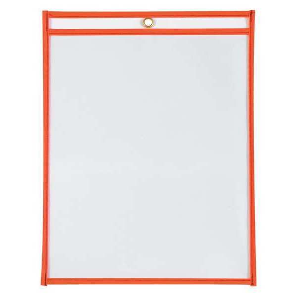 Partners Brand Stitched Job Ticket Holders, 9" x 12", Neon Orange, 15/Case JTH115OR