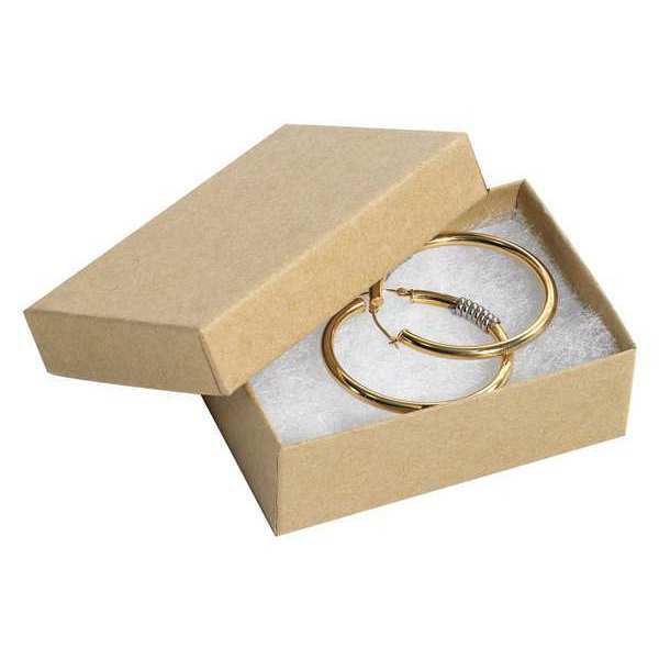 Partners Brand Jewelry Boxes, 3 1/16" x 2 1/8" x 1", Kraft, 100/Case JB321K