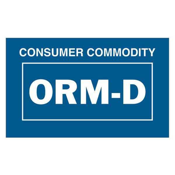 Tape Logic Tape Logic® Labels, "Consumer Commodity ORM-D", 1 3/8" x 2 1/4", Blue/White, 500/Roll DL7030