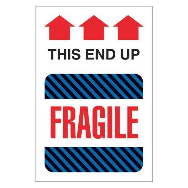 Tape Logic Tape Logic® Labels, "This End Up - Fragile", 4" x 6", Multiple, 500/Roll DL1550