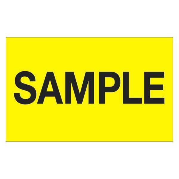 Tape Logic Tape Logic® Labels, "Sample", 1 1/4" x 2", Fluorescent Yellow, 500/Roll DL1156