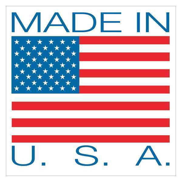 Tape Logic Tape Logic® Labels, "Made in U.S.A.", 4" x 4", Red/White/Blue, 500/Roll USA504