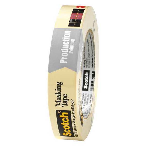 Scotch 3M™ 2020 Masking Tape, 5.2 Mil, 1" x 60 yds., Natural, 12/Case T935202012PK