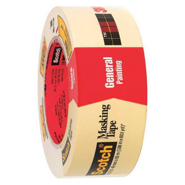 Scotch 3M™ 2050 Masking Tape, 5.0 Mil, 2" x 60 yds., Natural, 24/Case T9372050